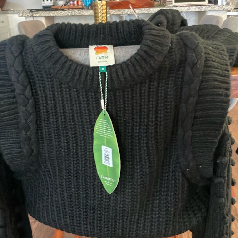 FarmRio Braided sweater